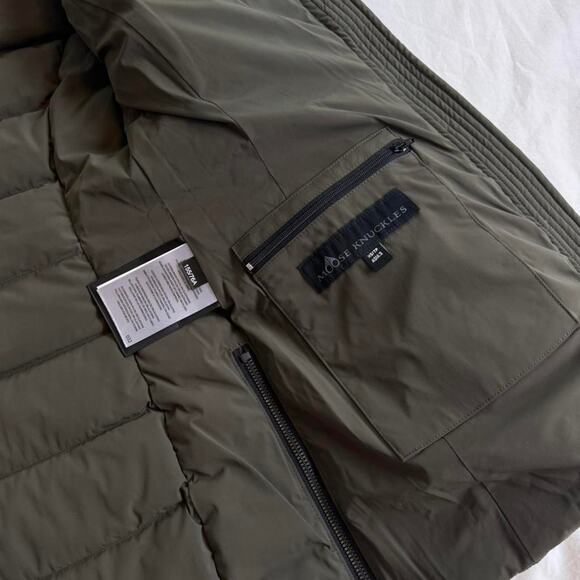 Moose knuckles roselawn shearling trim JACKET in khaki - Picture 4 of 5